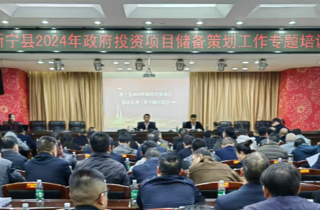 新宁县召开2024年政府投资项目储备策划工作专题培训会