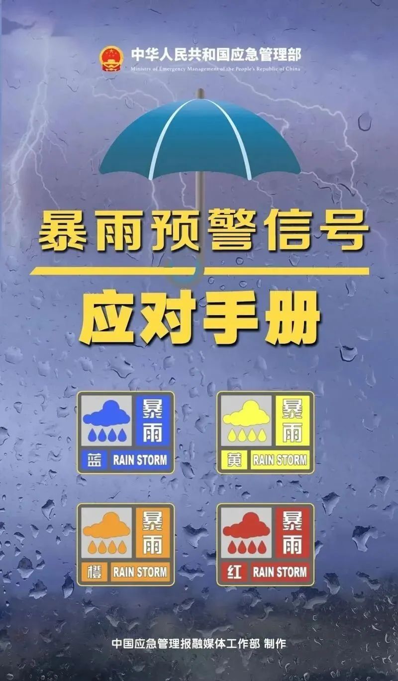 收到暴雨预警信息后 ，这些一定要做到
